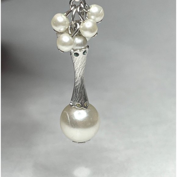 Vintage Faux-Pearl Drop Dangle Earrings - Picture 2 of 6